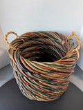 Heavyweight 6-Tiered Multi-Colored Large Woven Basket