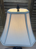 Black Metal Table Lamp with Glass Accent