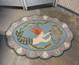 (B) Claire Murray Sea Nymph Wool Hook Accent Rug