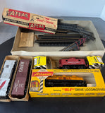 Assorted Lot of Vintage HO-Scale Miniature Trains with Tracks