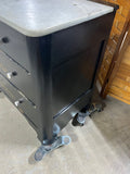 Antique Black Painted Hitchcock Style Dresser with Marble Top***HEAVY ITEM***READ DETAILS ON PICK UP POLICY***