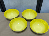 Le Creuset Soleil Yellow 4 pc Cereal Bowls