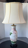 Asian Inspired Lotus & Crane Vase Lamp (WORKS)