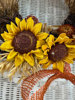 Halloween Faux Floral Straw Wreath