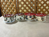 C- Christmas Ribbon Lot, 4 rolls