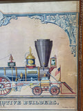 M.W. Baldwin & Co Locomotive Builders, PA Lithograph