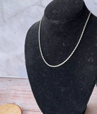 16” Silver Tone Chain Necklace (B)