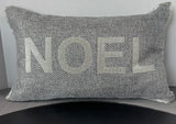 Textured Noel Feather Throw Pillow