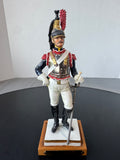 11 Regiment de Cuirassiers Van Gerdinge Sitzendorf Porcelain French Soldier with Wooden Base & Box