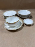 13 - Piece Theodore Haviland Limoges France Teacup With Saucers And Bowls
