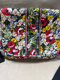 Vera Bradley Poppy Fields Crossbody Courier Travel Messenger Bag