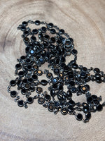 Extra Long Silver/Black Necklace