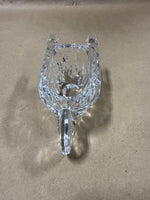 Clear Glass Wheel Barrel Paper Weight