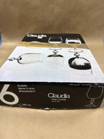 (A) Set Of 6 Claudia Crystal Wine Goblets