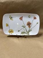 Floral And Butterfly Melamine Tray