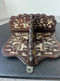 Mother of Pearl Inlay Vintage Asian Folding Wall Shelf