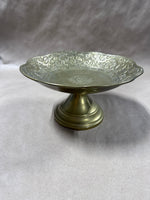 Heavy Solid Brass Pedestal Bowl