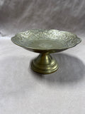 Heavy Solid Brass Pedestal Bowl