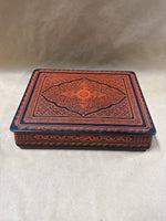 Black And Orange Japanese Lacquer Writing Box