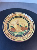 Turtlecreek Potters Artist Signed Redware Decorative Harvest Bowl