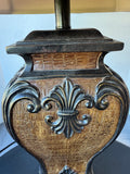 Faux Animal Skin Ornate Large Resin Table Lamp (WORKS)