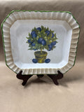 Ceramic Due Torri Grape Tree Platter READ DESCRIPTION