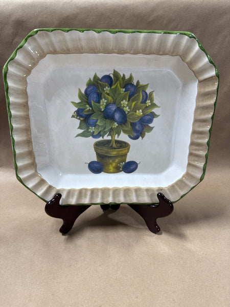 Ceramic Due Torri Grape Tree Platter READ DESCRIPTION