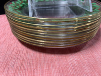 Set of 12 ARC France Glass Holly Berry Dessert Plates