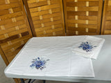 Kay Dee Designs White Dish Towels with Blue flower, 2 pc