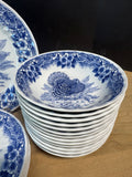 35-Piece Churchill England Myott Factory Blue Thanksgiving China Set