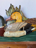 Metal & Wooden Artist Signed Hand Painted Hanging Peg Rack