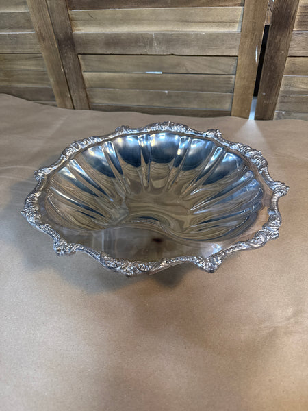 Old English Silver Plate Footed Shell Dish