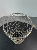 Silver Metal Floral Toilet Paper Roll Holder