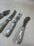 Mother Of Pearl Cheese Knife And Spreaders Set