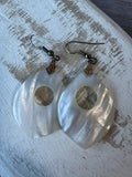 Mother of Pearl Teardrop Dangle Earrings