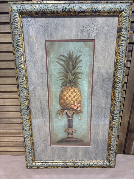Pineapple & Pearls I Print by Pamela Gladding; Signed