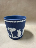 Dark Blue Wedgewood Jasperware Cache Planter Pot