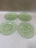 Uranium Ballerina Dessert Plates GLOWS- Set Of 8 (C)