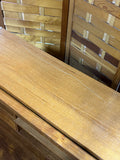 Teak Veneer Mid Century Modern Style Roll Top Desk ***HEAVY ITEM*** READ DETAILS ON PICK UP POLICY***