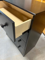 Particle Board Dresser , dark brown, card board backing