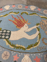 (B) Claire Murray Sea Nymph Wool Hook Accent Rug