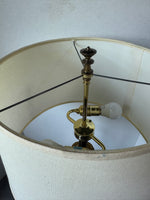 Heavyweight Vintage Brass Dual Bulb 3-Way Table Lamp (WORKS)