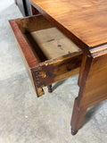Antique Drop Leaf Accent Table with Drawer