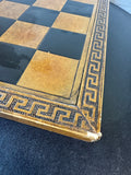 Romans v/s Vikings Brass & Pewter Vintage Chess Set with Faux Leather Board