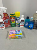 Cleaning Lot N.  Most bottles at least half full