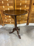 Petite Oval Pedestal Table with Inlay