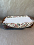 Rectangle Longaberger Harvest Basket With Lidded Dish