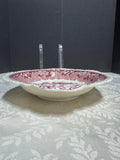 (Y) Mason’s England Vista Pink China Handled Round Vegetable Bowl