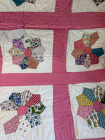 Dresden Plate Hand Made Vintage Quilt