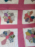 Dresden Plate Hand Made Vintage Quilt